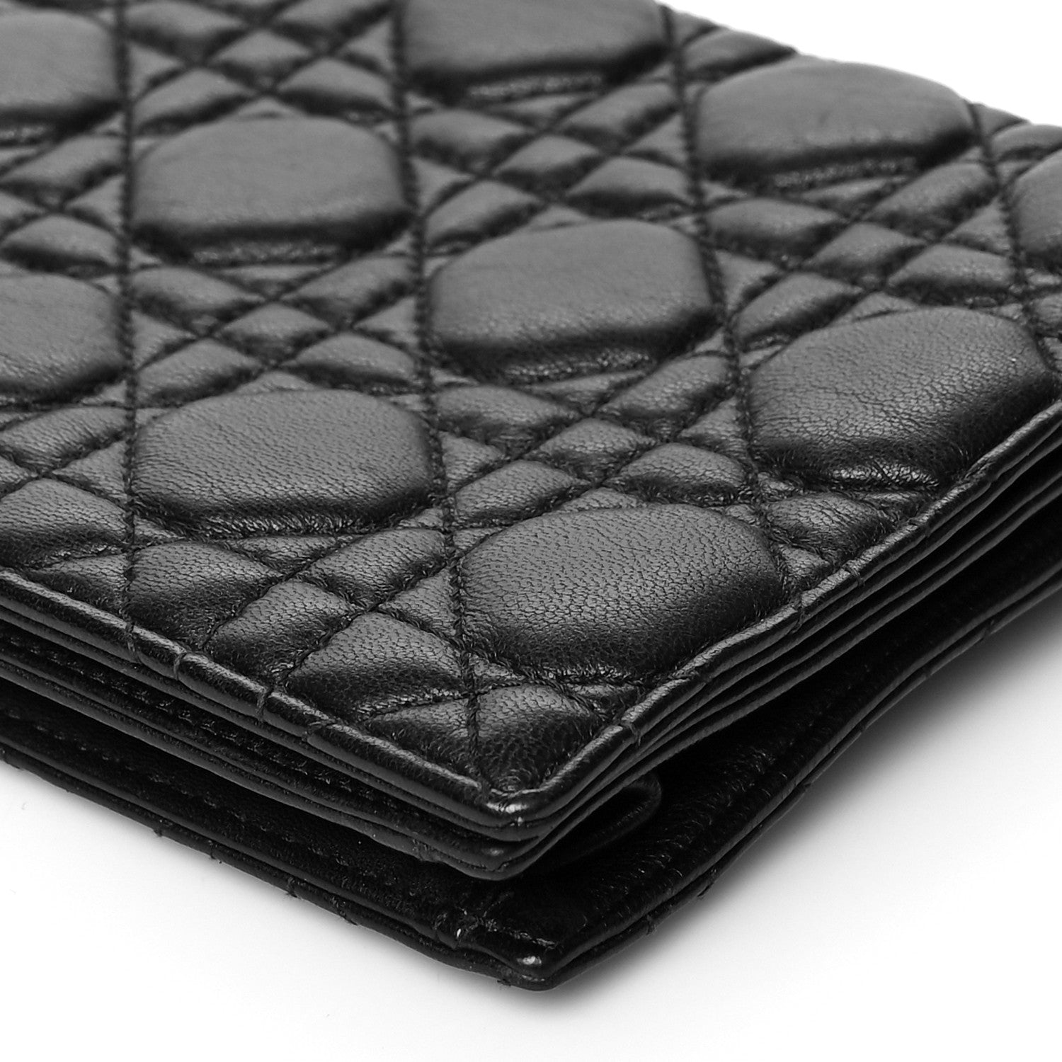Christian Dior Lambskin Cannage Lady Dior Convertible Clutch Black 11 of 14