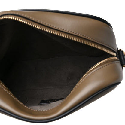 Fendi Vitello Century Velvet F is Fendi FF Multicolor Bi-Color Camera Case Fango Black Multicolor 5 of 12