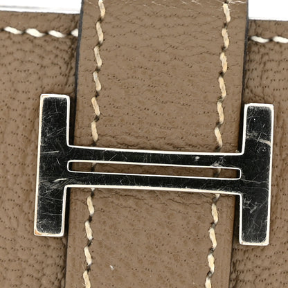 Hermes Chevre Mysore Bearn Card Holder Wallet Etoupe 9 of 11