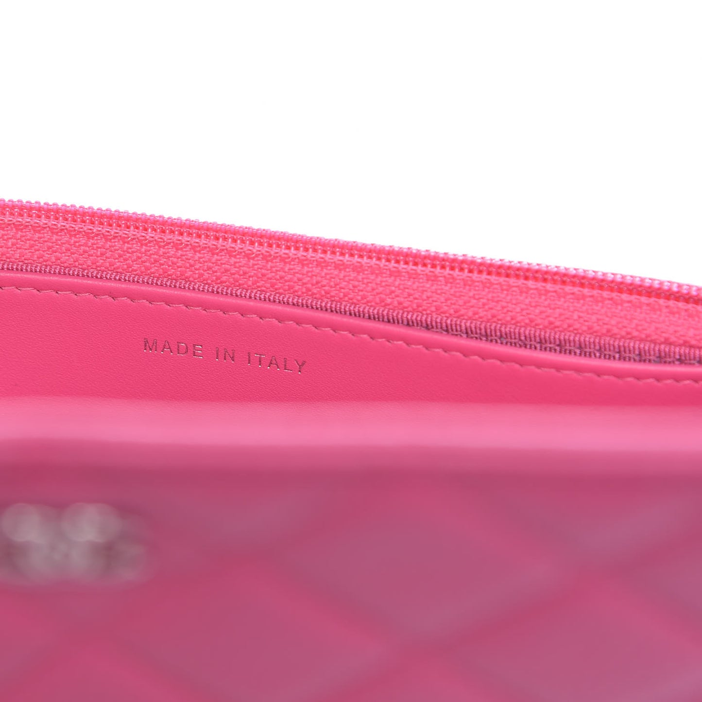 Caviar Quilted Wallet on Chain WOC Pink