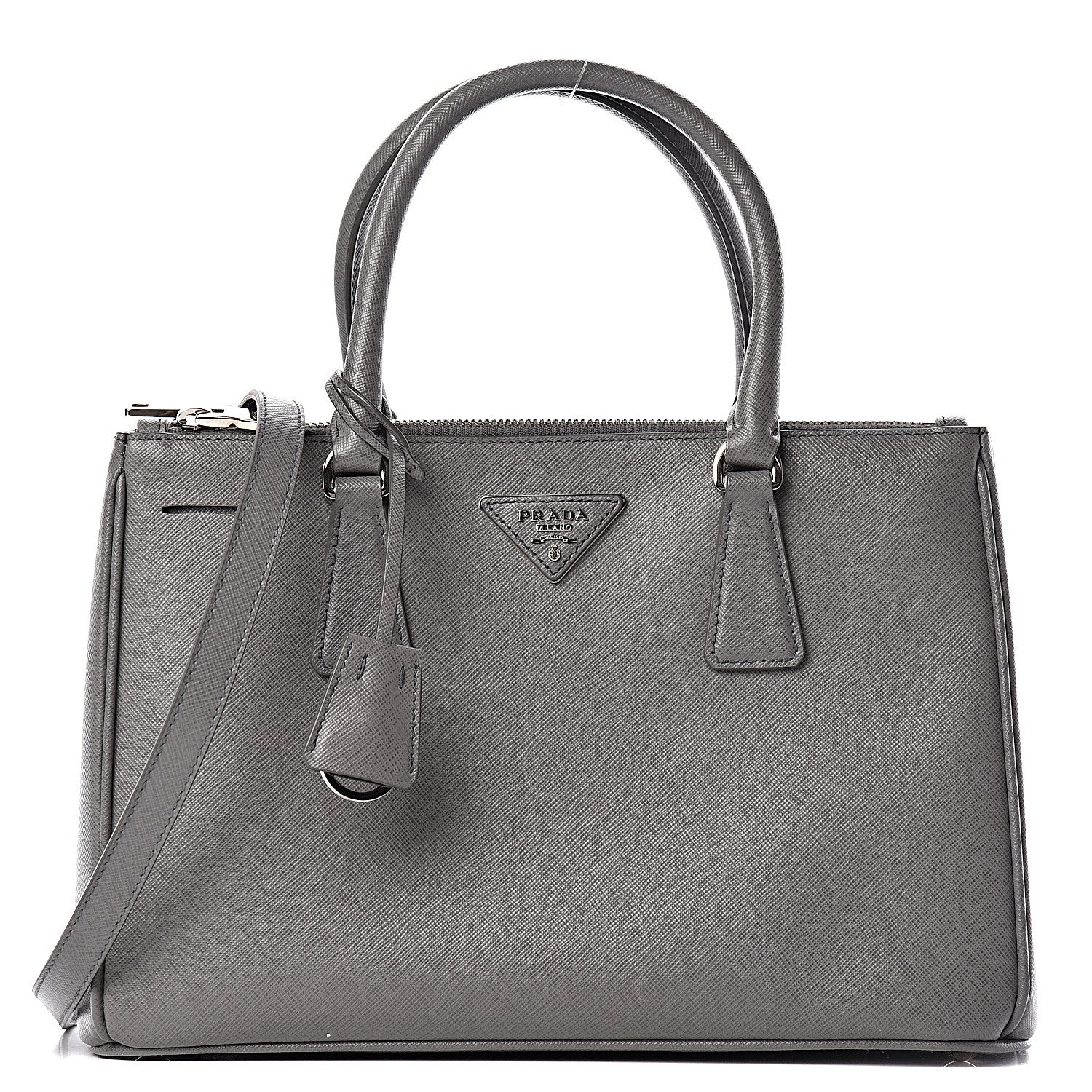 Prada Saffiano Small Galleria Double Zip Tote Marmo 1 of 13