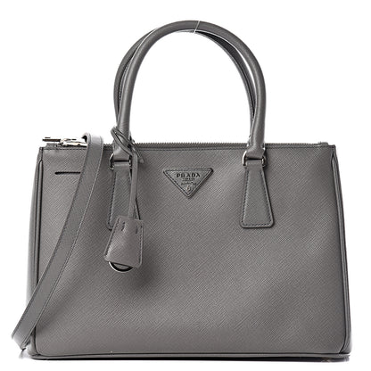 Prada Saffiano Small Galleria Double Zip Tote Marmo 1 of 13