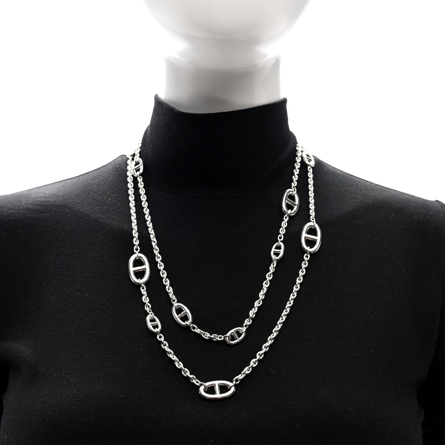 Hermes Sterling Silver Farandole Necklace 120 2 of 4