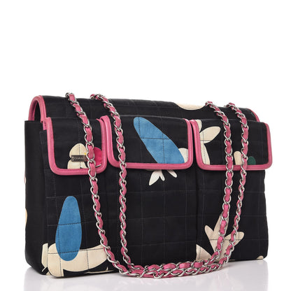 Chanel Canvas Chocolate Bar Quilted Flap Multicolor 4 of 13