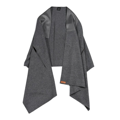 Hermes Cashmere Twill Double Face Applique Stole Scarf Gris 1 of 4