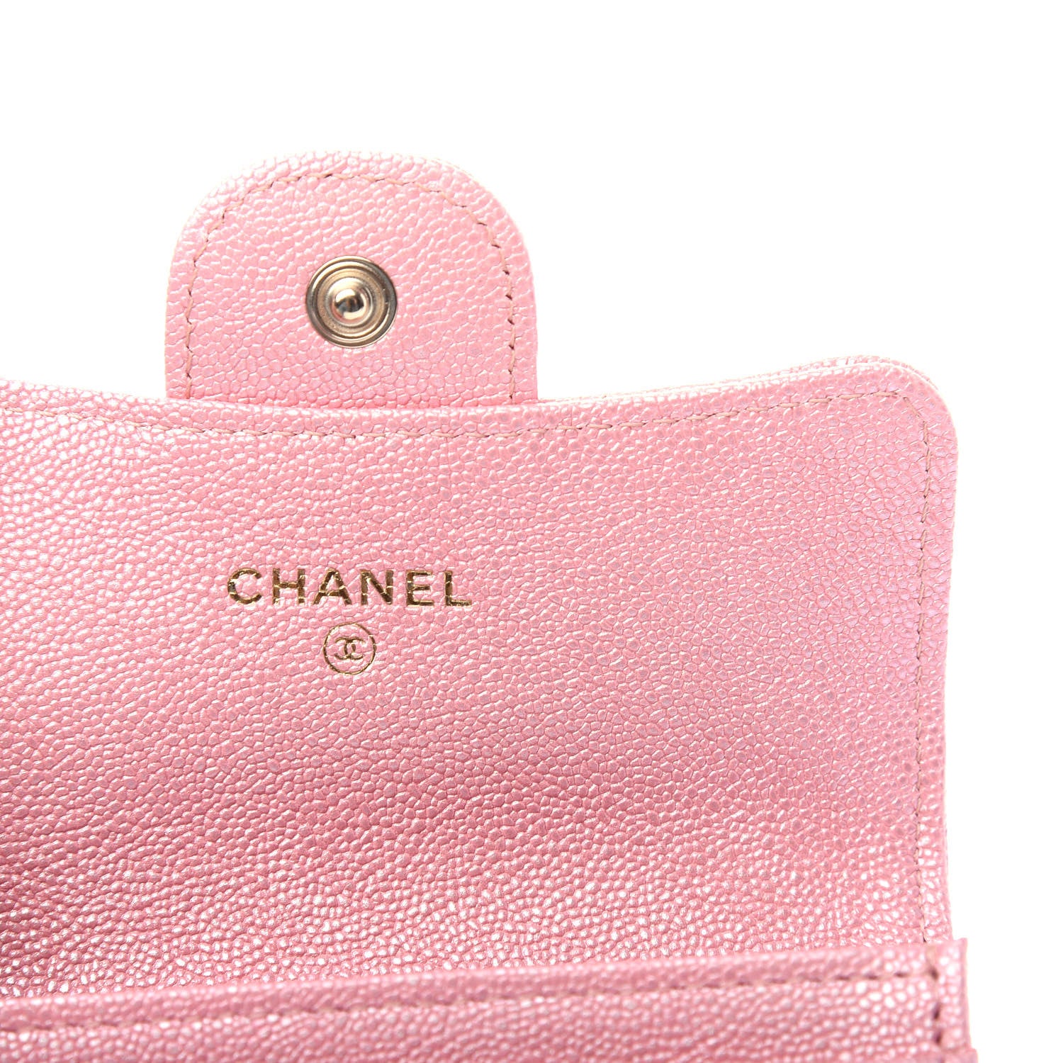 Chanel Iridescent Caviar Quilted Flap Card Holder Rose Pink 6 of 9