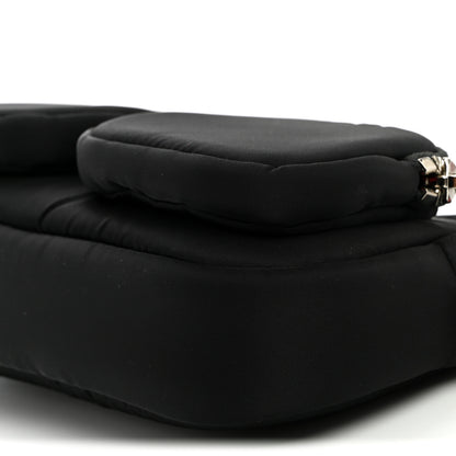 Prada Tessuto Nylon Double Pocket Wristlet Pouch Black Fuoco 10 of 10