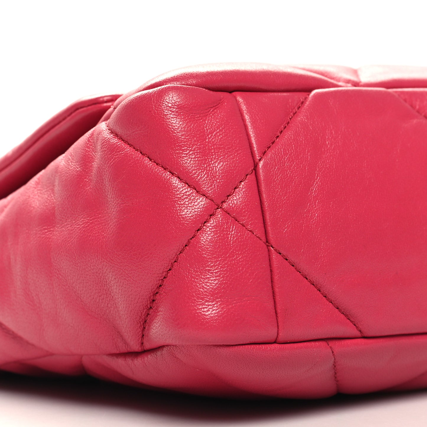 Lambskin Quilted Medium Chanel 19 Flap Dark Pink