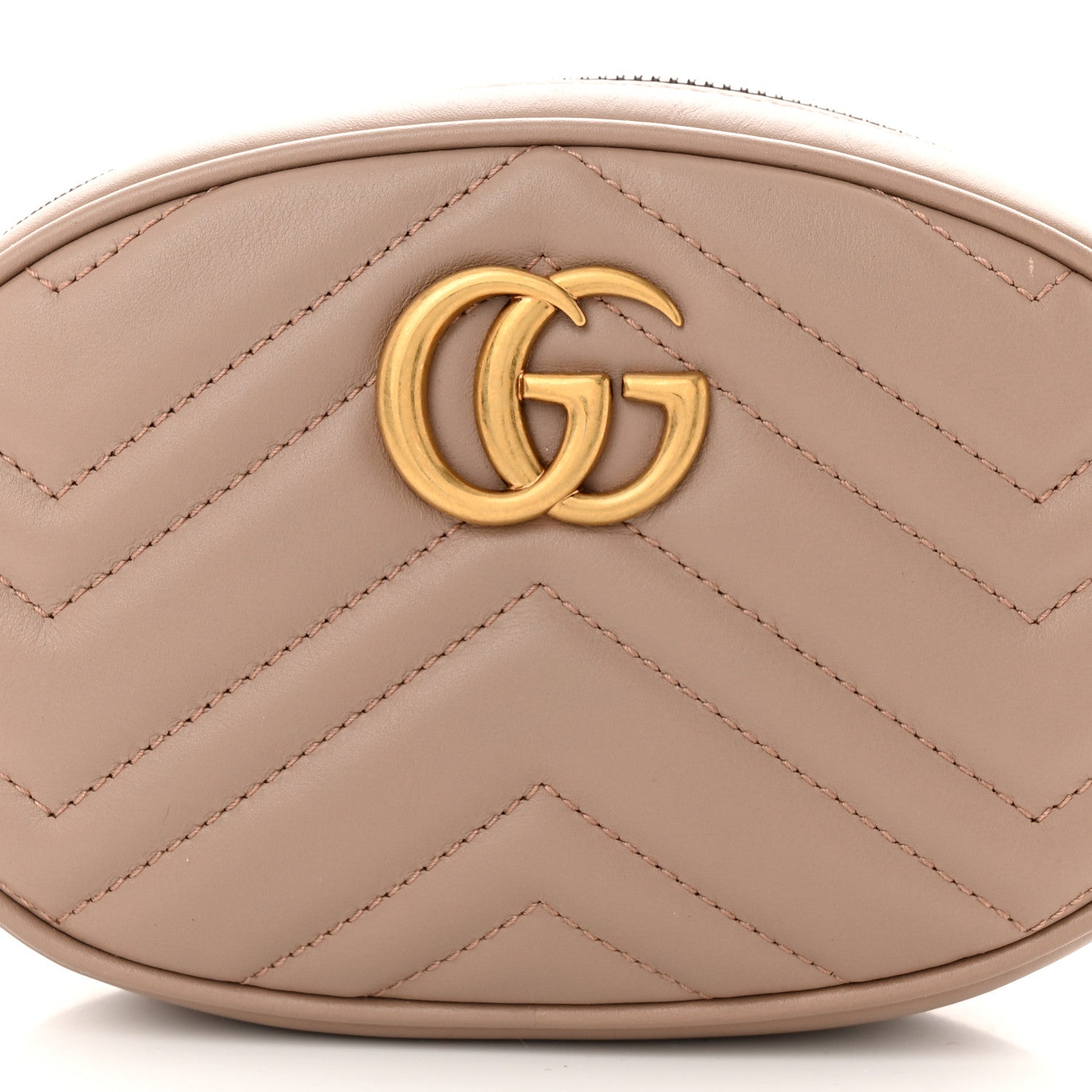 Gucci Calfskin Matelasse GG Marmont Belt Bag 95 38 Porcelain Rose 8 of 10