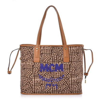 MCM Visetos Liz Reversible Shopper Tote Cognac 10 of 11