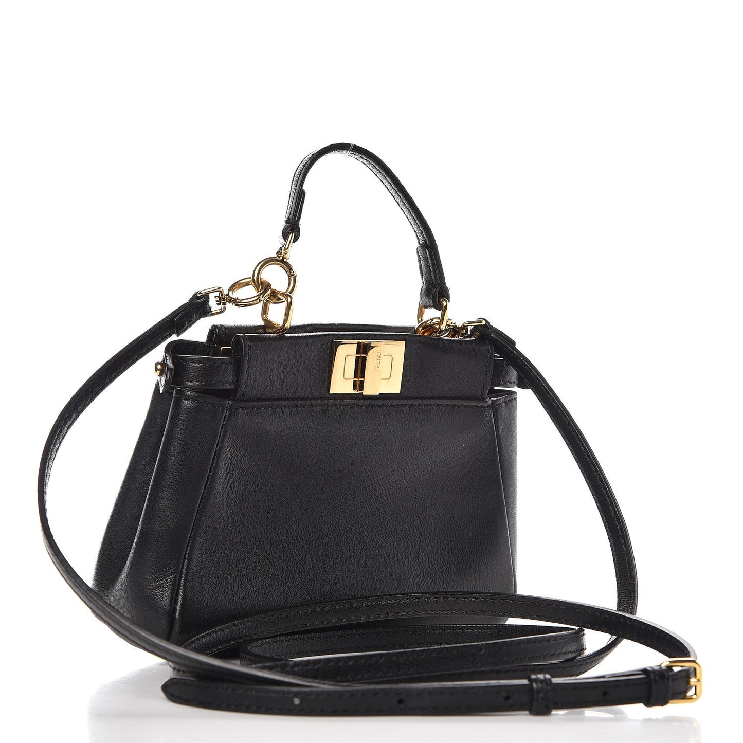 Nappa Micro Peekaboo Iconic Satchel Black