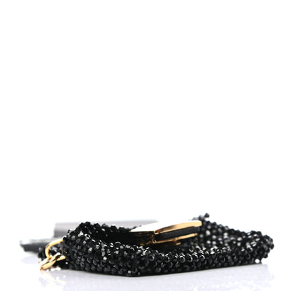 Fendi Crystal Vitello King Beaded Mini Pico Baguette Charm Black 3 of 6