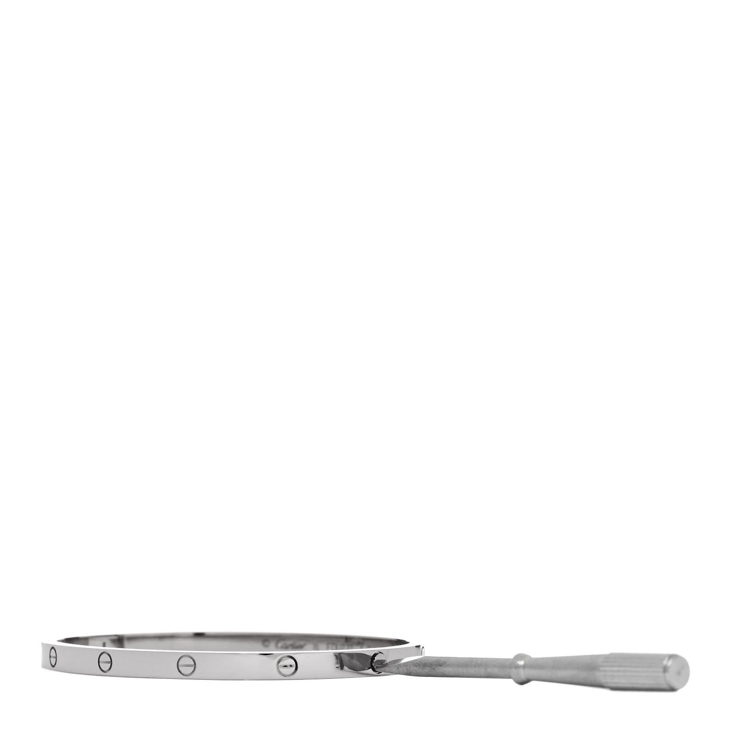18K White Gold Small LOVE Bracelet 16