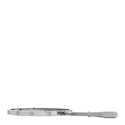 Cartier 18K White Gold Small LOVE Bracelet 16 3 of 8