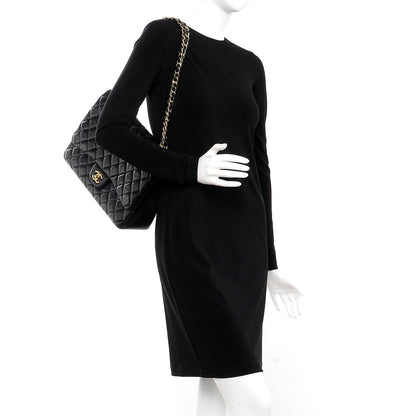 Chanel Lambskin Quilted Maxi Single Flap Black 3 of 8