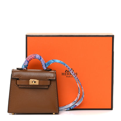 Hermes Tadelakt Mini Kelly Twilly Bag Charm Alezan 5 of 5