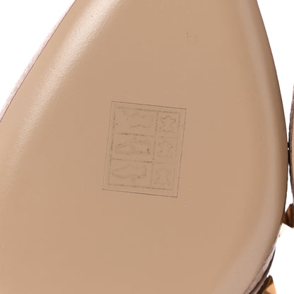 Valentino Garavani Pebbled Calfskin Rockstud Flat Cage Mules 37.5 Poudre 7 of 16