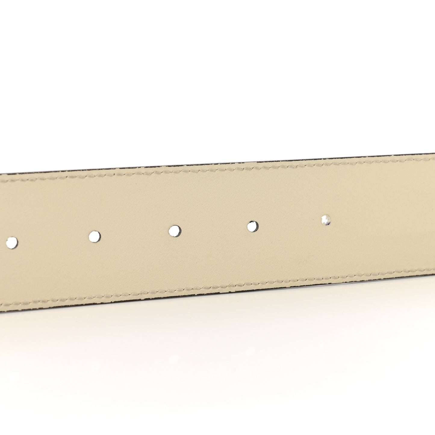 Calfskin Double G 40mm Belt 85 34 Mystic White