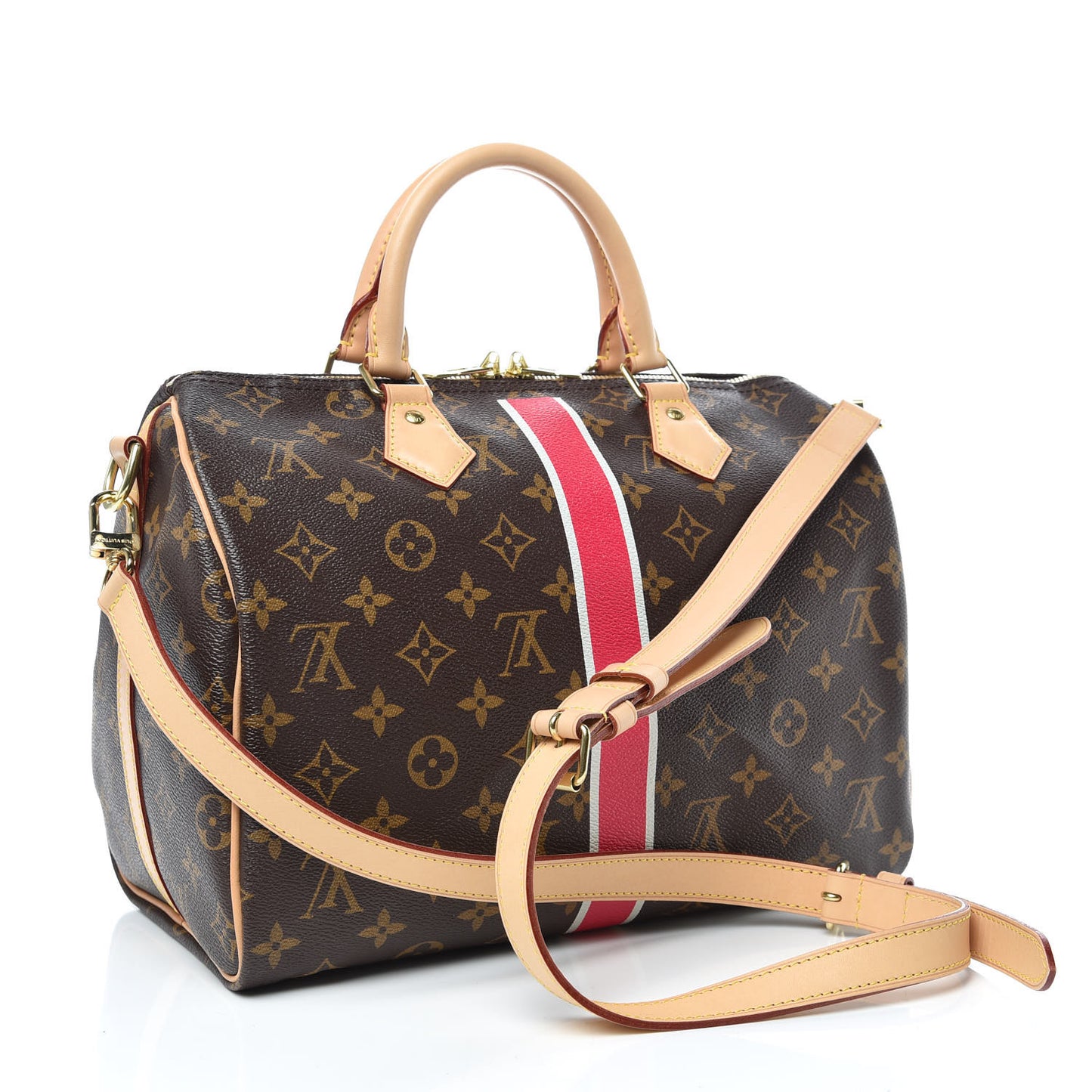 Monogram My LV Heritage Speedy Bandouliere 30 Fuchsia White