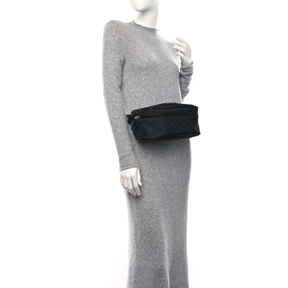 Gucci Nylon Monogram Fanny Pack Belt Bag Black 2 of 9