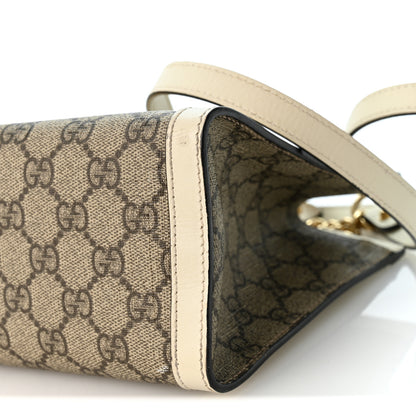Gucci GG Supreme Monogram Moon Calfskin Small Padlock Tote Beige Ebony Mystic White 10 of 10
