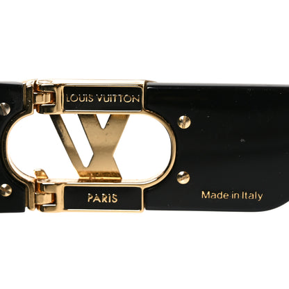 Louis Vuitton Acetate LV Link Square Sunglasses Z1478W Black 5 of 6
