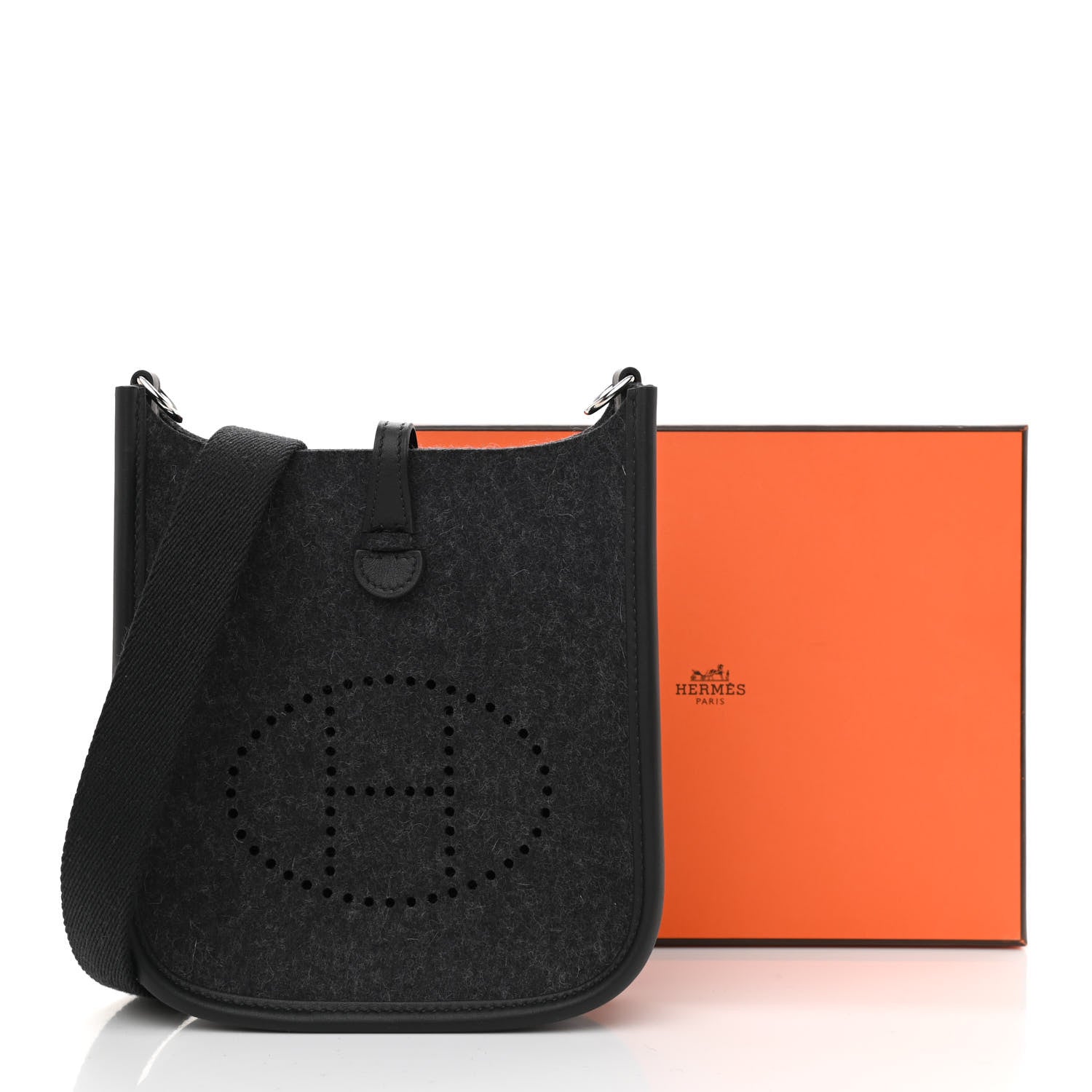 Hermes Swift Sangle Wooly Evelyne TPM Graphite Black 11 of 11