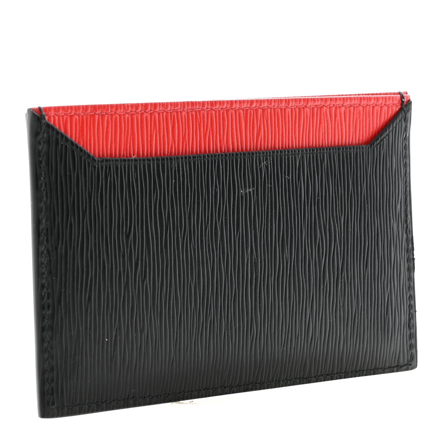 Prada Vitello Move Metal Card Holder Black Lacca 1823442
