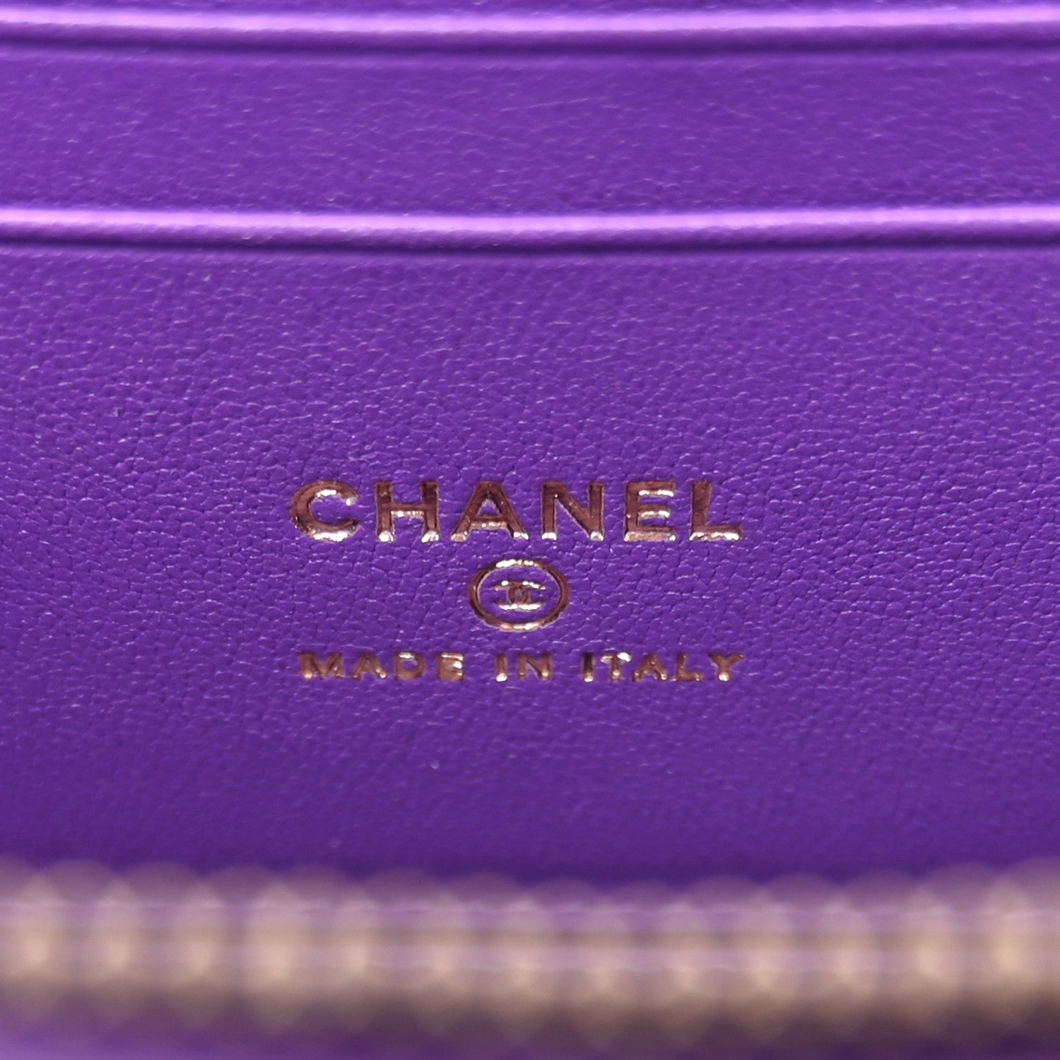Chanel Lambskin Quilted Small Top Handle Vanity Case With Chain Purple 7 of 11