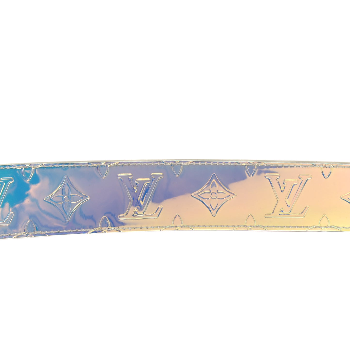 PVC Monogram 40mm LV Initiales Reversible Belt 100 40 Iridescent Prism