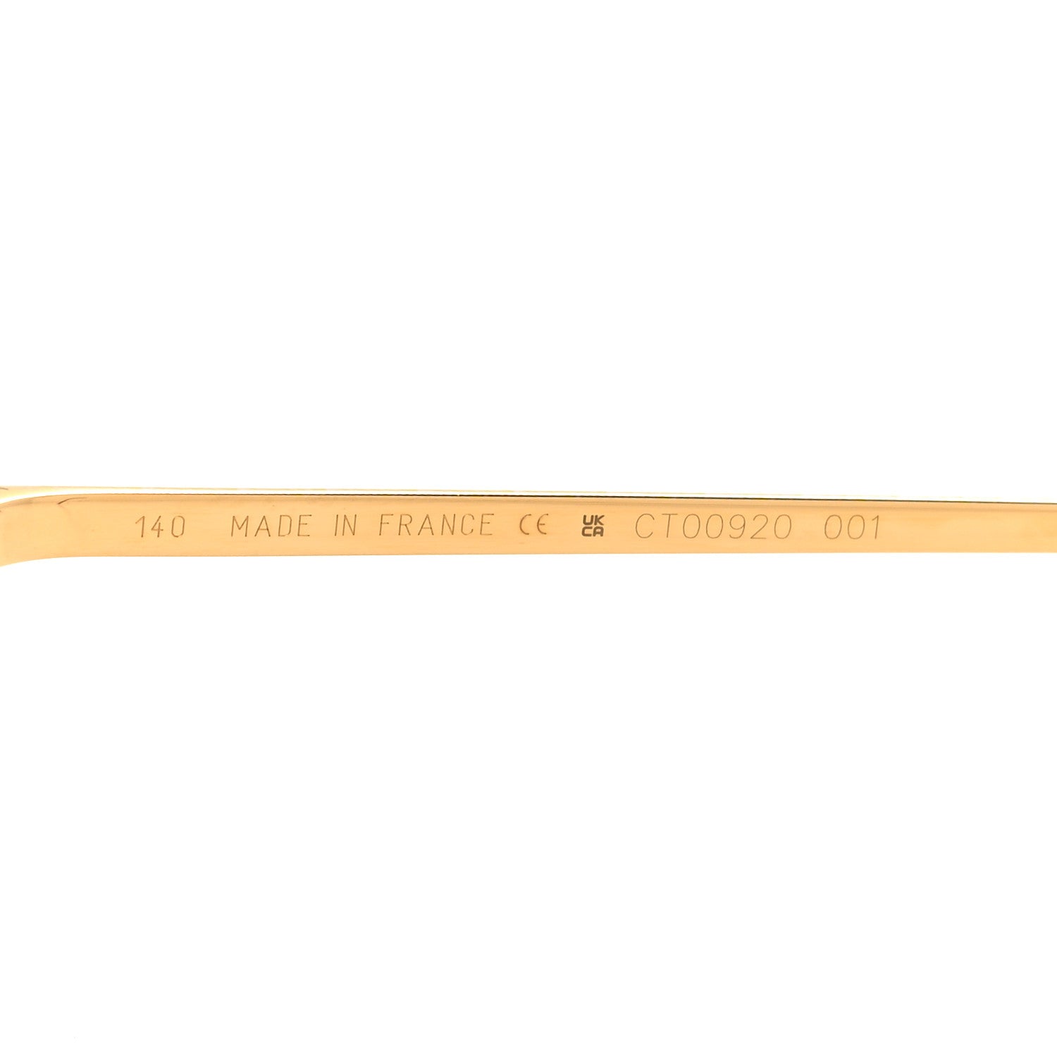 Cartier Metal C Decor 140 Square Sunglasses Gold Blue 6 of 8