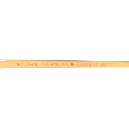 Cartier Metal C Decor 140 Square Sunglasses Gold Blue 6 of 8