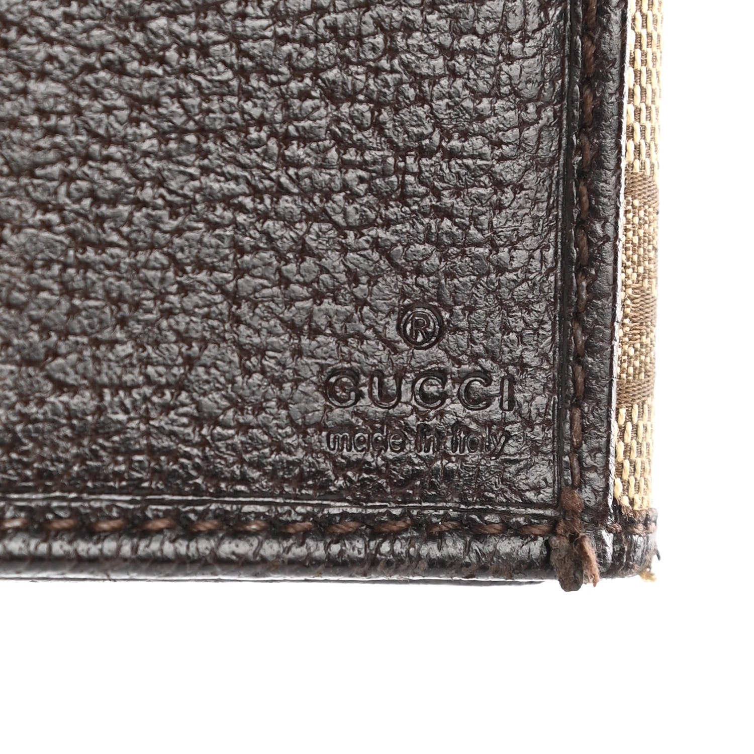 Gucci Monogram Metal Bar Continental Flap Wallet Beige Ebony Dark Brown 8 of 19