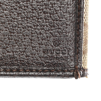Gucci Monogram Metal Bar Continental Flap Wallet Beige Ebony Dark Brown 8 of 19