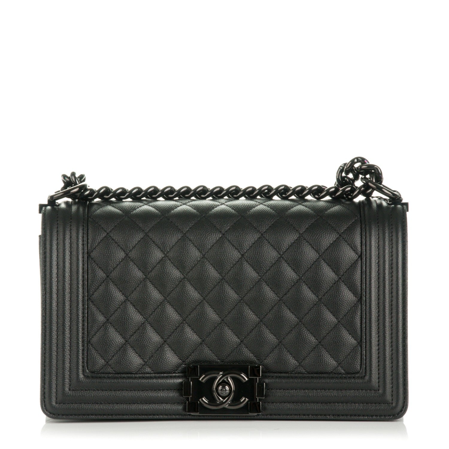 Chanel Caviar Quilted Medium Boy Flap So Black 1 of 9