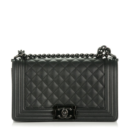 Chanel Caviar Quilted Medium Boy Flap So Black 1 of 9