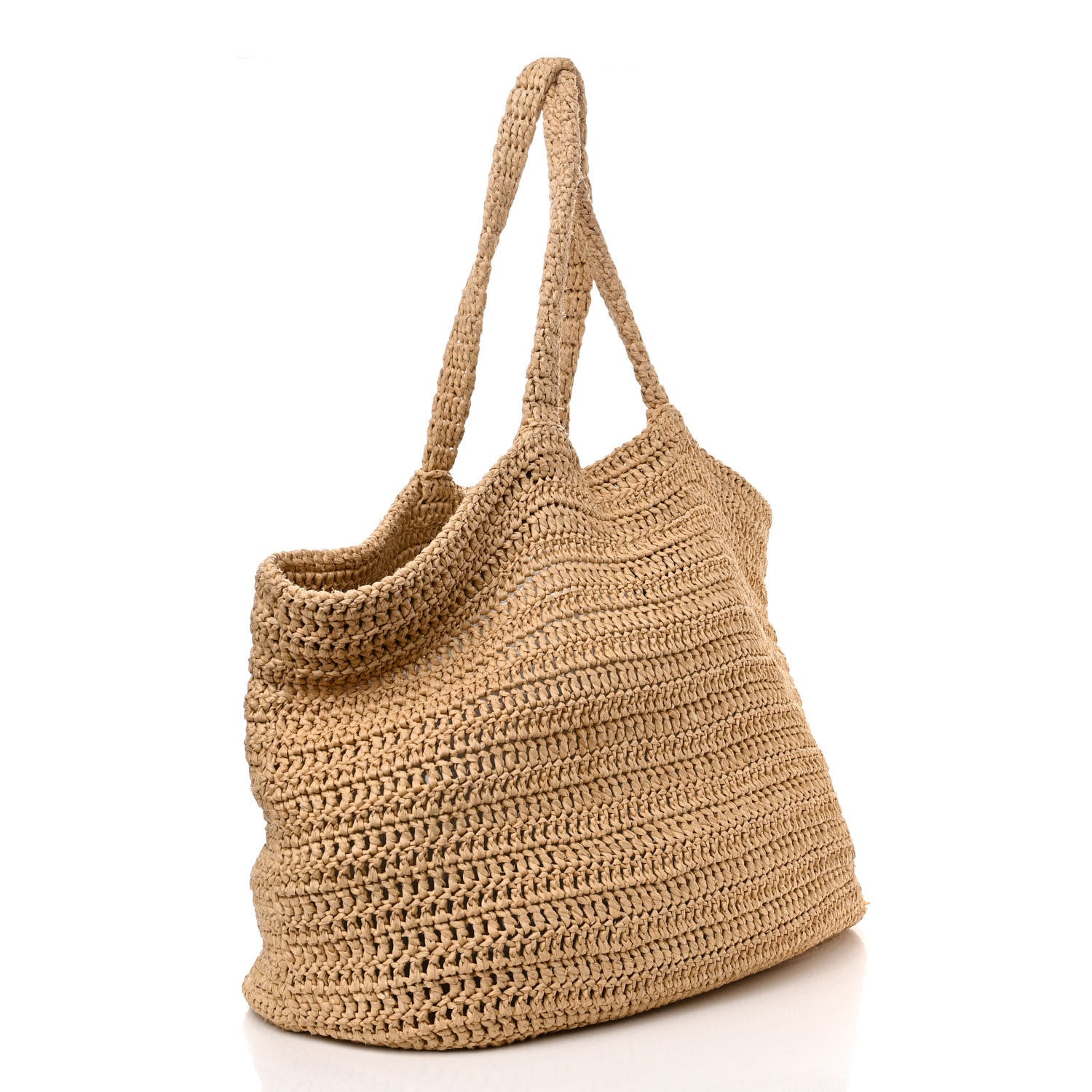 Saint Laurent Raffia Rive Gauche Tote Natural 3 of 10