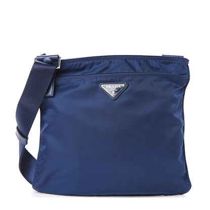 Prada Nylon Vela Flat Messenger Bag Royal 1 of 7