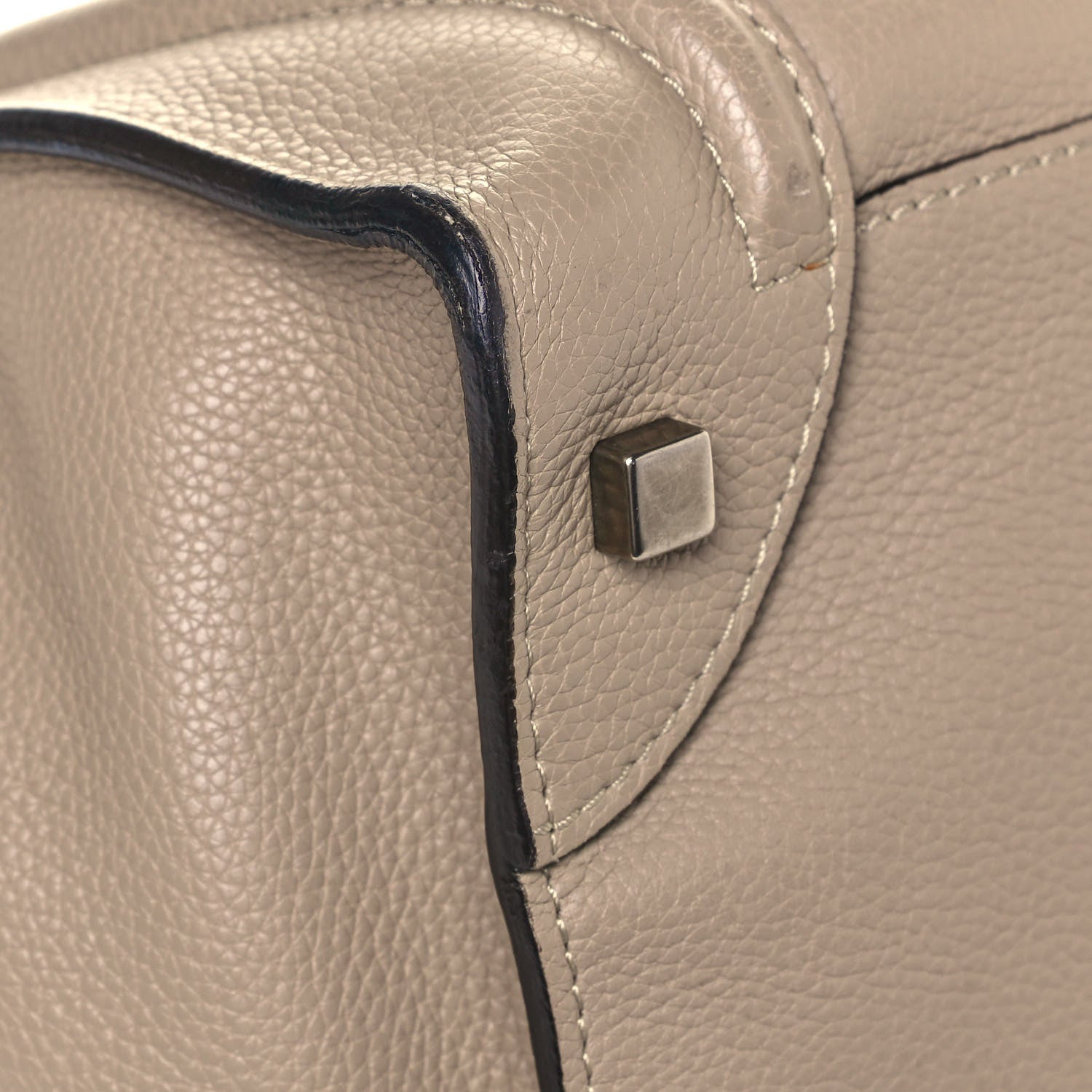 Celine Drummed Calfskin Mini Luggage Dune 4 of 15