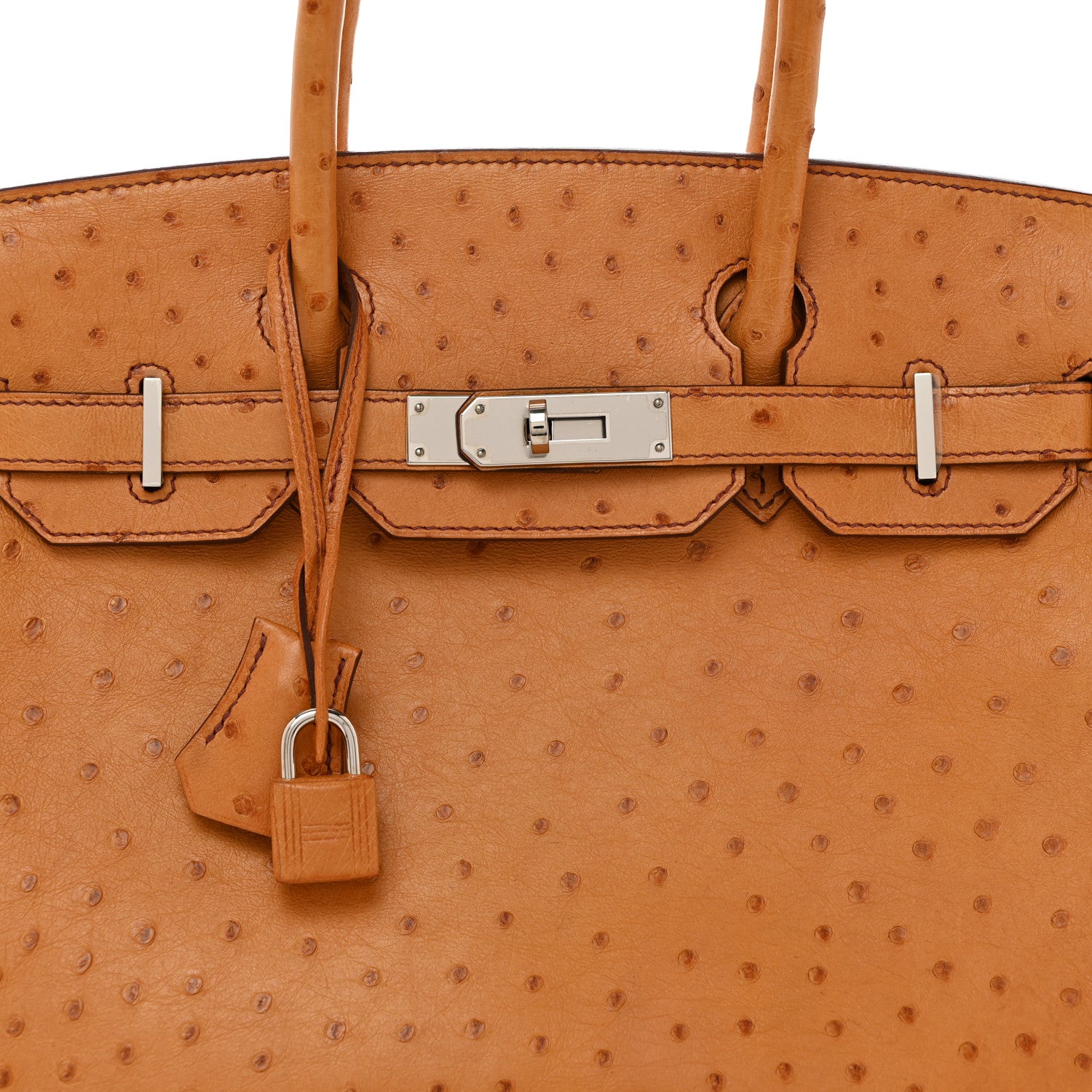 Hermes Ostrich Birkin 30 Cognac 8 of 10