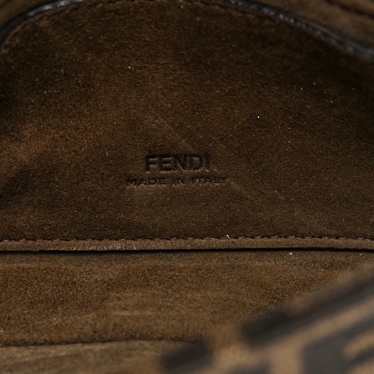 Fendi Fabric Jacquard FF 1974 Phone Baguette Tobacco Moro 1979899
