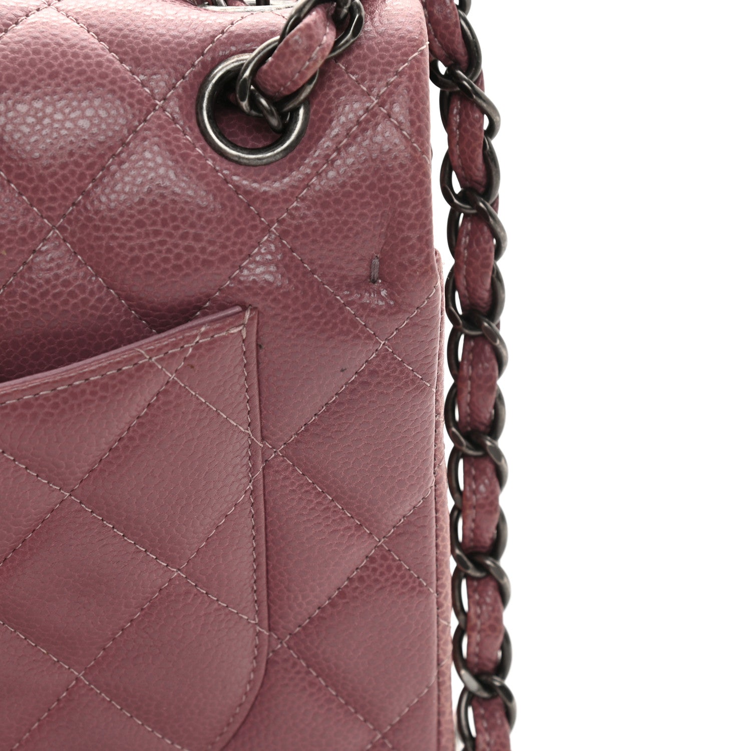 Chanel Caviar Quilted Jumbo Double Flap Light Purple 16 of 20