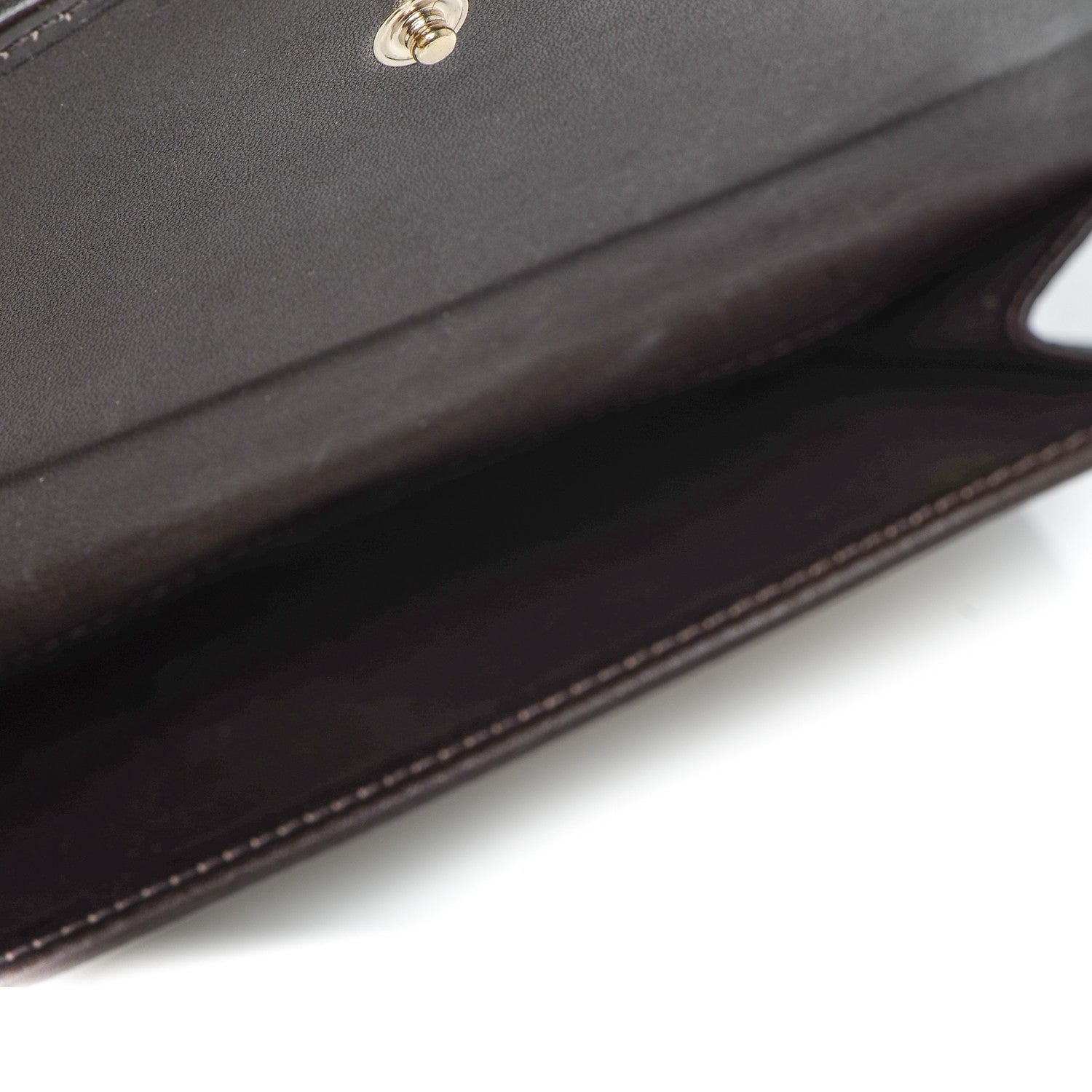 Gucci Monogram Margaux Calfskin Sukey Continental Organizer Wallet Beige Ebony Cocoa 6 of 8