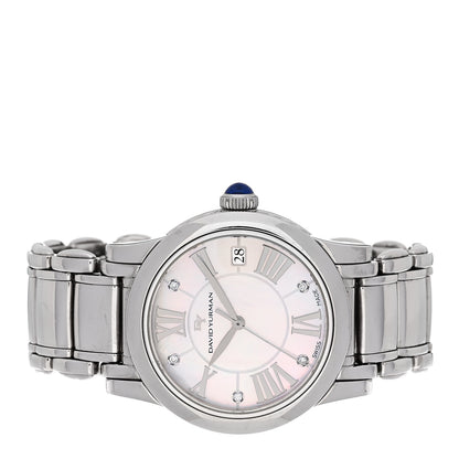 David Yurman Stainless Steel Diamond Mother of Pearl 38mm Classic Quartz Watch 2 of 5