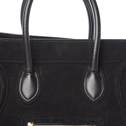 Celine Suede Medium Phantom Luggage Black 6 of 9