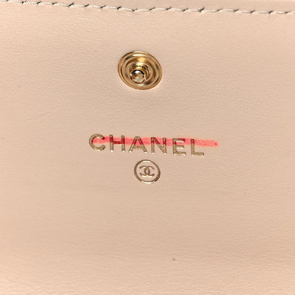 Chanel Shiny Goatskin Quilted Chanel 19 Flap Wallet Beige 6 of 13