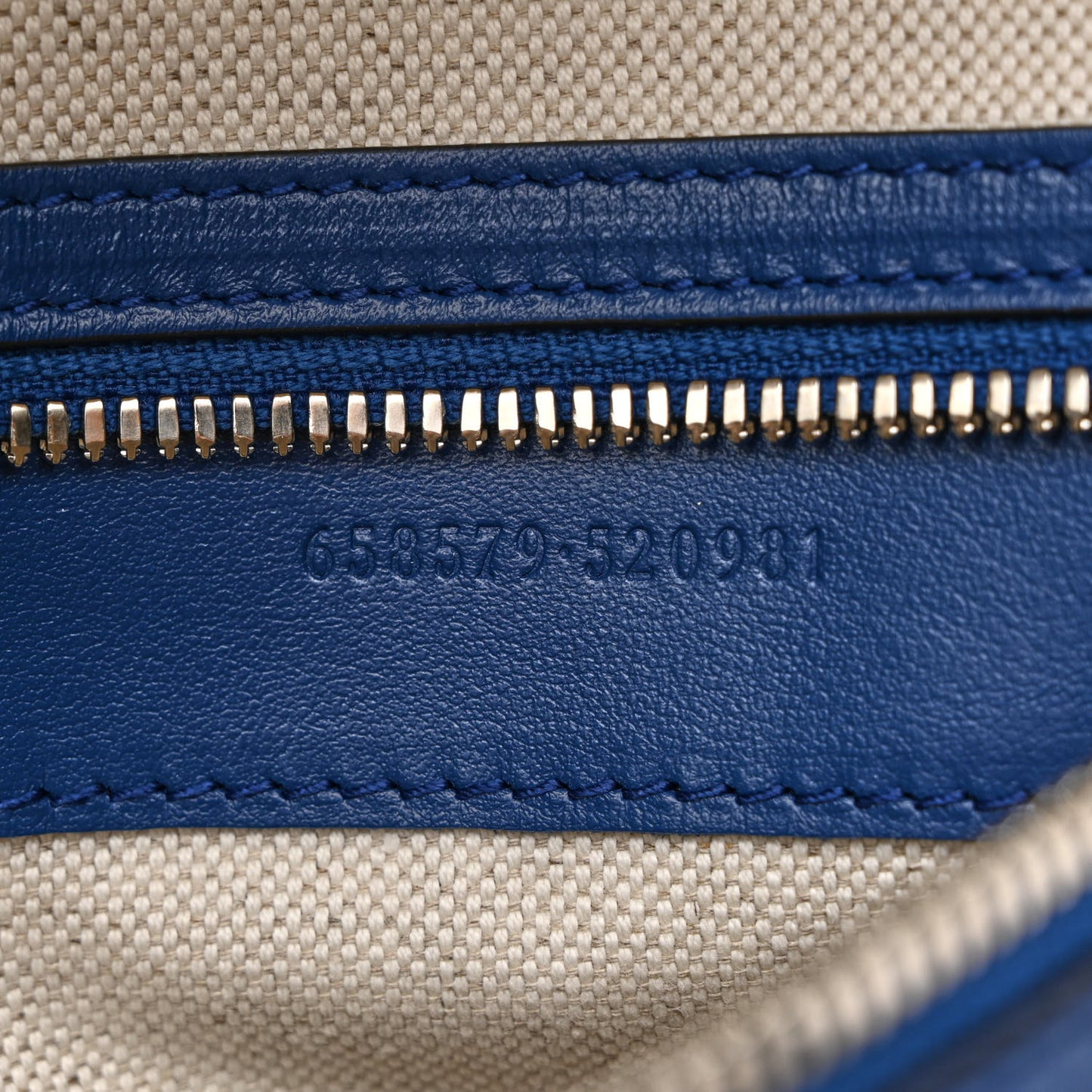 Calfskin GG Tennis Embossed Backpack Intense Metal Blue Black