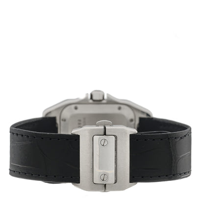 Cartier Stainless Steel Alligator 33mm Santos 100 Automatic Watch 3 of 4