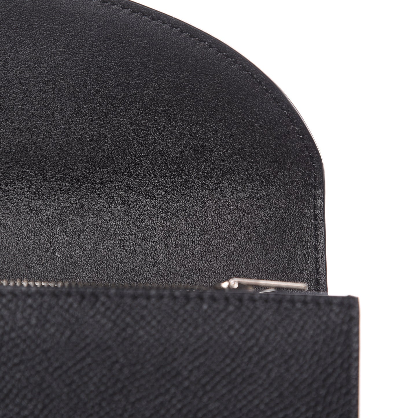Grained Calfskin Large Trotteur Multifunction Flap Wallet Black