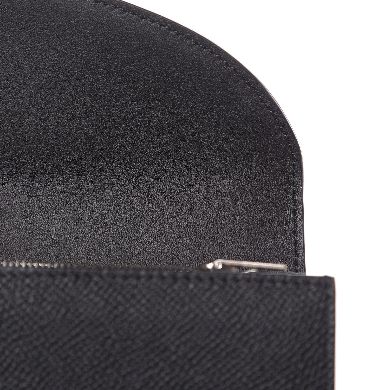 Celine Grained Calfskin Large Trotteur Multifunction Flap Wallet Black 8 of 8